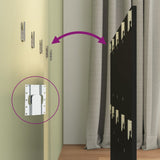 NNEVL Bed Headboard with Cabinets Black Engineered Wood