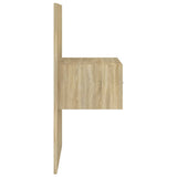 NNEVL Bed Headboard with Cabinets Sonoma Oak Engineered Wood
