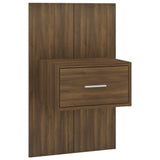 NNEVL Bed Headboard with Cabinets Brown Oak Engineered Wood