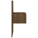 NNEVL Bed Headboard with Cabinets Brown Oak Engineered Wood