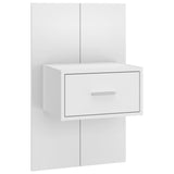 NNEVL Bed Headboard with Cabinets White Engineered Wood