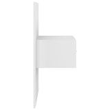 NNEVL Bed Headboard with Cabinets White Engineered Wood