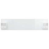 NNEVL Bed Headboard with Cabinets High Gloss White Engineered Wood