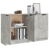 NNEVL Sideboards 2 pcs Concrete Grey 60x30x70 cm Engineered Wood