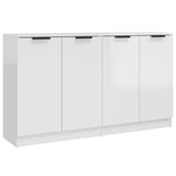 NNEVL Sideboards 2 pcs High Gloss White 60x30x70 cm Engineered Wood
