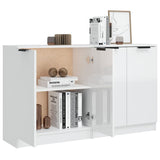 NNEVL Sideboards 2 pcs High Gloss White 60x30x70 cm Engineered Wood