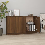 NNEVL Sideboards 2 pcs Brown Oak 60x30x70 cm Engineered Wood