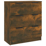 NNEVL 3 Piece Sideboards Smoked Oak Engineered Wood