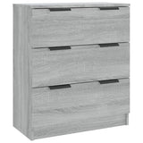 NNEVL 3 Piece Sideboards Grey Sonoma Engineered Wood