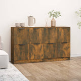 NNEVL Sideboards 2 pcs Smoked Oak 60x30x70 cm Engineered Wood