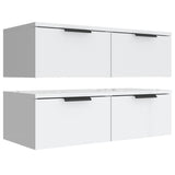 NNEVL Wall Cabinets 2 pcs White 68x30x20 cm Engineered Wood