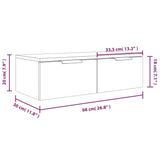 NNEVL Wall Cabinets 2 pcs White 68x30x20 cm Engineered Wood