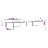 NNEVL Wall Cabinets 2 pcs Smoked Oak 102x30x20 cm Engineered Wood