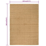 NNEVL Rug Rectangular Natural 120x180 cm Jute