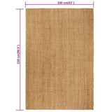 NNEVL Rug Rectangular Natural 160x230 cm Jute