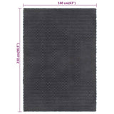 NNEVL Rug Rectangular Anthracite 160x230 cm Cotton