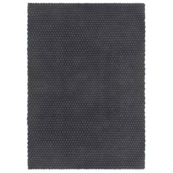 NNEVL Rug Rectangular Anthracite 180x250 cm Cotton