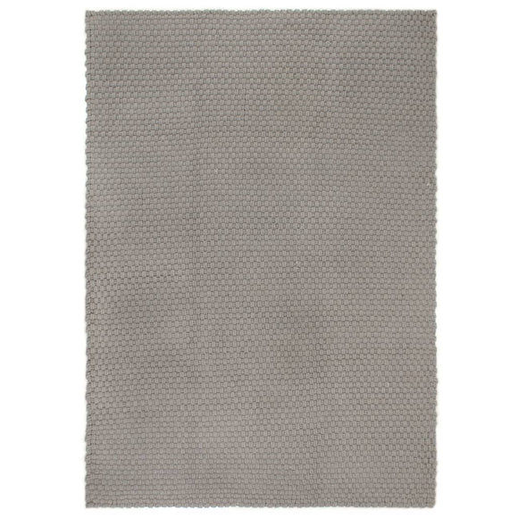 NNEVL Rug Rectangular Grey 180x250 cm Cotton