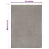 NNEVL Rug Rectangular Grey 180x250 cm Cotton