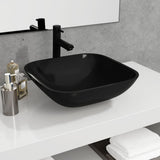 NNEVL Basin Glass 42x42x14 cm Black