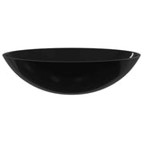 NNEVL Basin Glass 50x37x14 cm Black