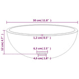 NNEVL Basin Tempered Glass 30x12 cm White