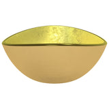 NNEVL Basin Tempered Glass 54.5x35x15.5 cm Gold