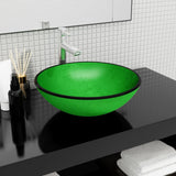NNEVL Basin Tempered Glass 42x14 cm Green