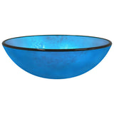 NNEVL Basin Tempered Glass 42x14 cm Blue