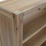 NNEVL 6-Tier Bookcase 80x30x170 cm Solid Wood Acacia