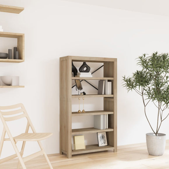 NNEVL 5-Tier Bookcase 80x30x140 cm Solid Wood Acacia