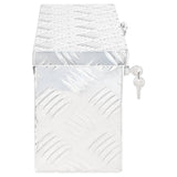 NNEVL Storage Box Silver 50x20.5x15 cm Aluminium
