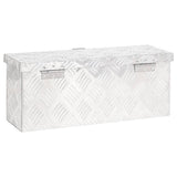 NNEVL Storage Box Silver 50x20.5x15 cm Aluminium