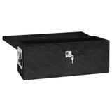 NNEVL Storage Box Black 60x23.5x23 cm Aluminium