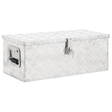 NNEVL Storage Box Silver 70x31x27 cm Aluminium