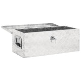 NNEVL Storage Box Silver 70x31x27 cm Aluminium