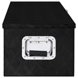 NNEVL Storage Box Black 80x39x30 cm Aluminium