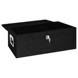 NNEVL Storage Box Black 80x39x30 cm Aluminium
