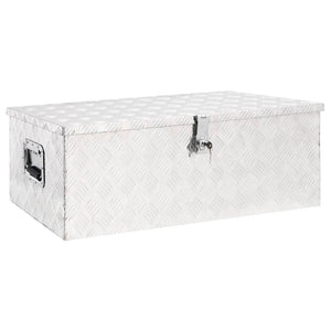 NNEVL Storage Box Silver 90x47x33.5 cm Aluminium