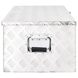 NNEVL Storage Box Silver 90x47x33.5 cm Aluminium