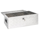 NNEVL Storage Box Silver 90x47x33.5 cm Aluminium