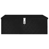 NNEVL Storage Box Black 90x47x33.5 cm Aluminium