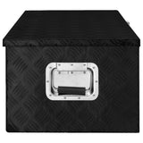 NNEVL Storage Box Black 90x47x33.5 cm Aluminium