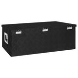 NNEVL Storage Box Black 90x47x33.5 cm Aluminium