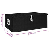 NNEVL Storage Box Black 90x47x33.5 cm Aluminium