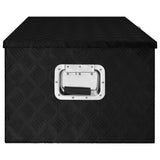 NNEVL Storage Box Black 100x55x37 cm Aluminium