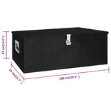 NNEVL Storage Box Black 100x55x37 cm Aluminium