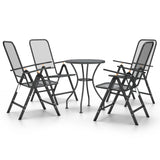 NNEVL 5 Piece Garden Dining Set Expanded Metal Mesh Anthracite