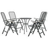 NNEVL 5 Piece Garden Dining Set Expanded Metal Mesh Anthracite