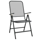 NNEVL 5 Piece Garden Dining Set Expanded Metal Mesh Anthracite